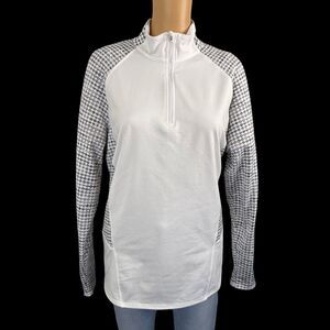 Athletic Works Women's White Stretchy Long Sleeve Athletic Fit Top SZ/XL 16-18